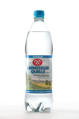 Produktbild: Abenstaler Quelle medium PET 12x1,0l EW/Pfd.