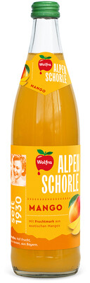Produktbild: Wolfra Alpenschorle Mango 20x0,5l Pfd.