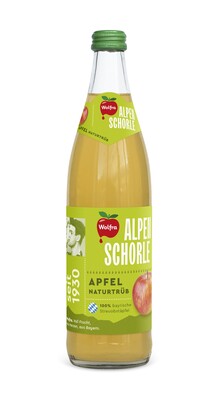 Produktbild: Wolfra Alpenschorle Apfel trüb 20x0,5l Pfd.