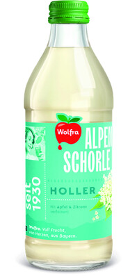Produktbild: Wolfra Alpenschorle Holler 0,33l MW