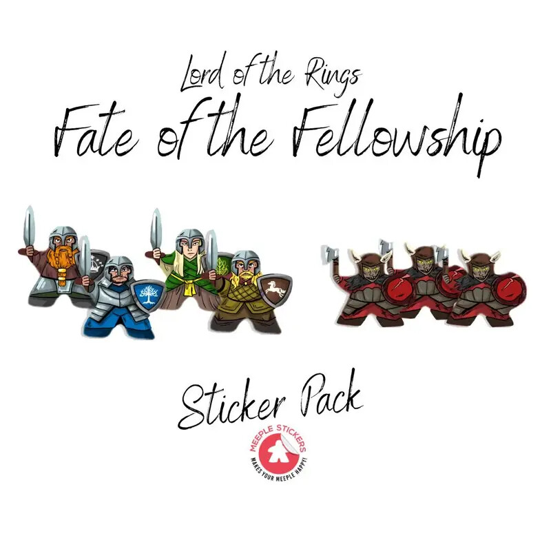 Lord of the Rings:Fate of the Fellowship (Der Herr der Ringe: Das Schicksal der Gemeinschaft) - Meeple Stickers