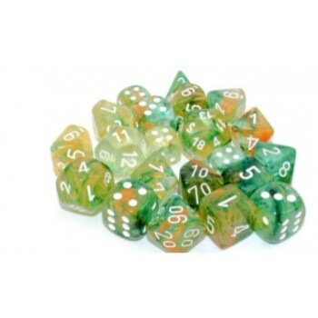 Chessex Set 10x W10 - Nebula TM Spring/white Luminary (10 Würfel)