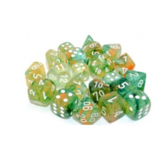 Chessex Set 10x W10 - Nebula TM Spring/white Luminary (10 Würfel)