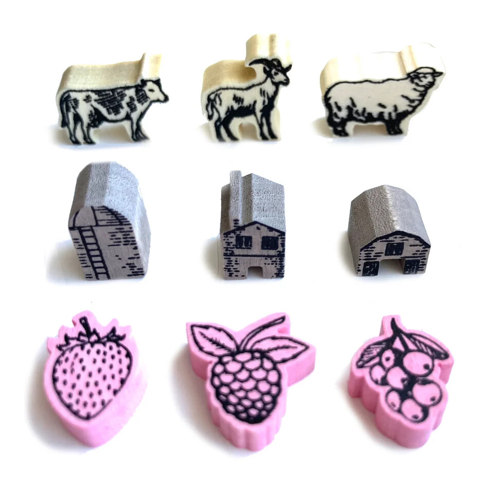 Deluxe Upgrade Wooden Tokens - Fromage (DE)