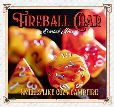Scented Dice Fireball Char (Duftwürfel)