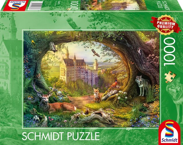 Märchenschloss und Waldzauber, 1.000 Teile Puzzle