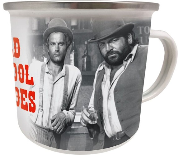 Bud Spencer & Terence Hill Emaille-Becher Old School Heroes