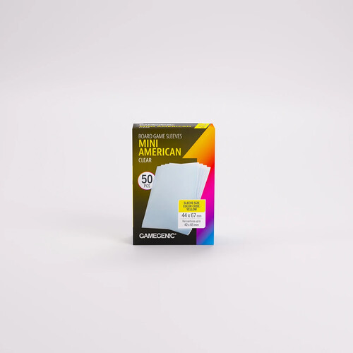 Board Game Sleeves - Mini American - Clear