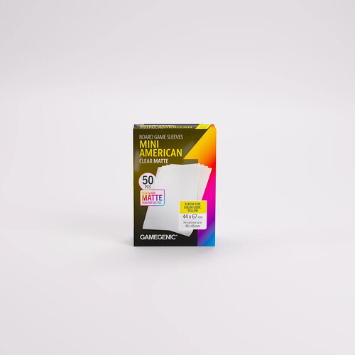 Board Game Sleeves - Mini American - Clear Matte