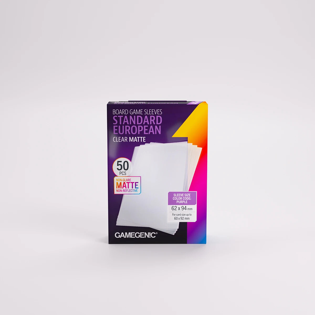 Board Game Sleeves - Standard European - Clear Matte