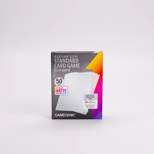 Board Game Sleeves - Standard Card Game - Clear Matte