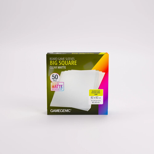 Board Game Sleeves - Big Square - Clear Matte