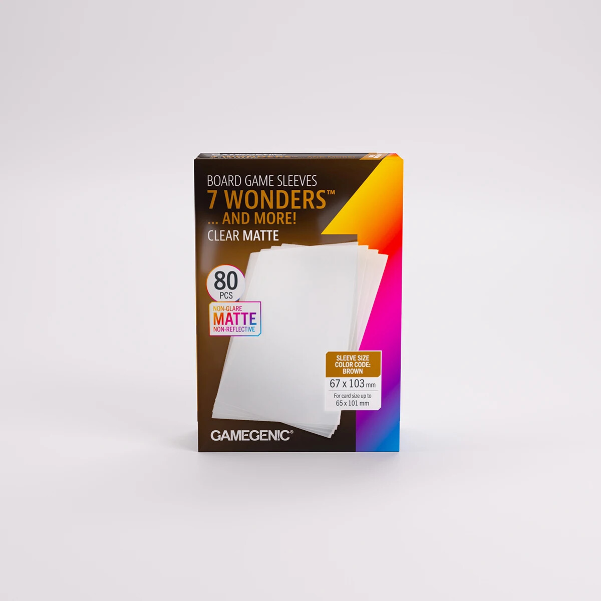 Board Game Sleeves - 7 Wonders - Clear Matte