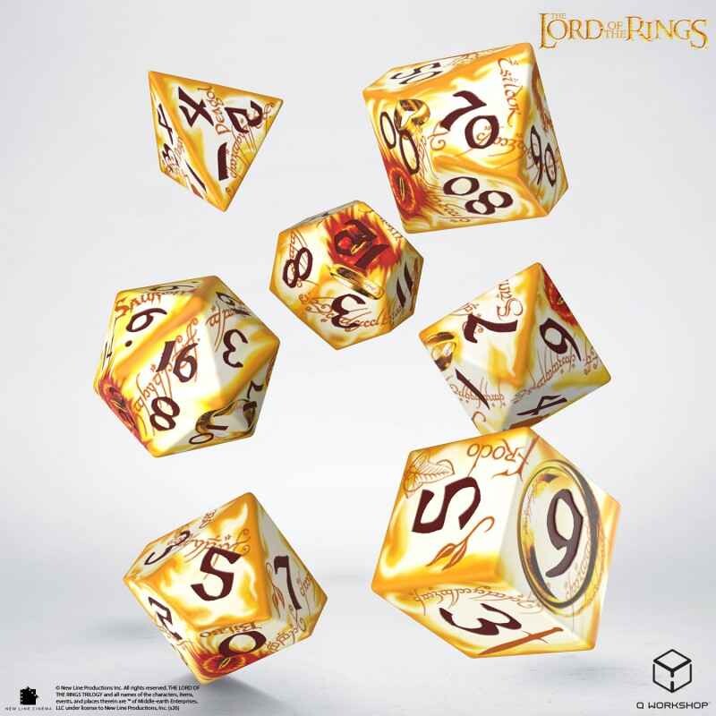 Full Art Dice Set - The Lord of the Rings: Ring-bearers – Whitefire Radiance