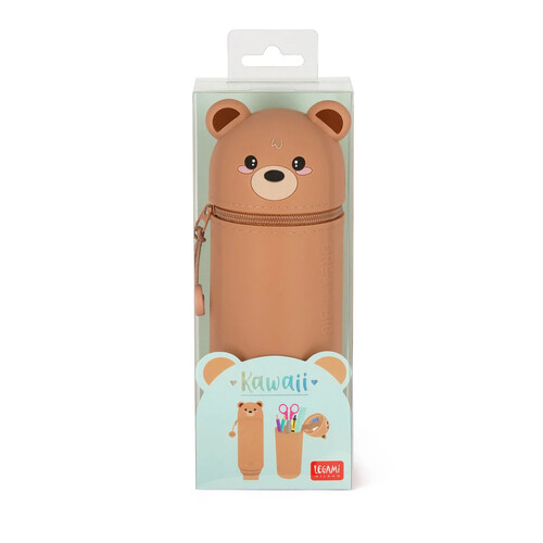 2-in-1-Federmäppchen aus Silikon Teddy Bear „Dream Big“