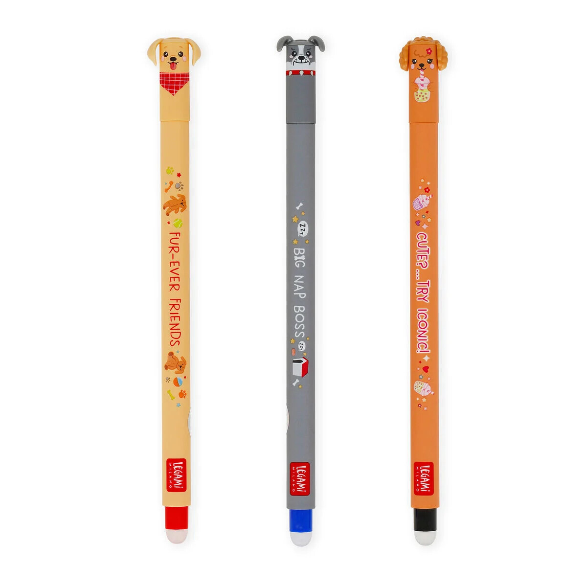 Set mit 3 Löschbaren Gelstiften - Erasable Pen - Fur-ever Friends (Limited Edition)