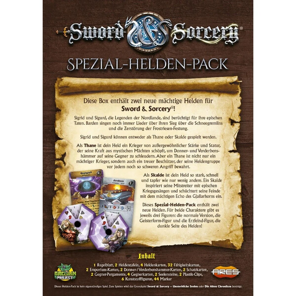 Volkor-Helden – Hero Pack Espansione Per Sword & Sorcery, 1-5 Giocatori, 13+ Anni (EN)